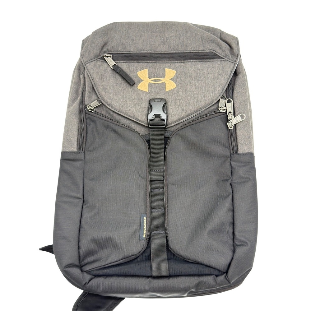Under‎ Armour Compel Storm Sling Backpack Gray Black Crossbody Laptop Sport Bag